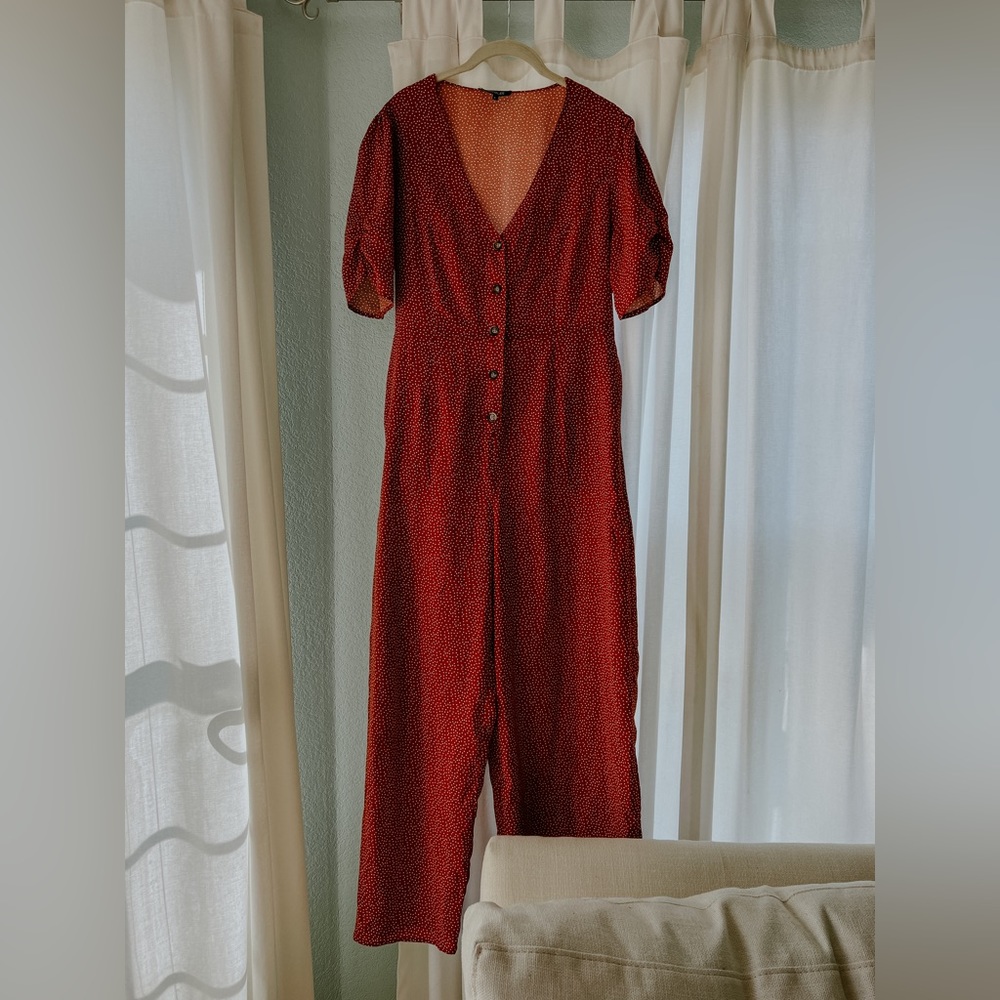 Roolee Polkadot Rust Jumpsuit